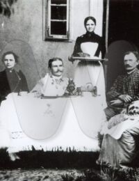 Albert Sietz mit Frau und 2 Söhnen Sietzenhütte 1891/92