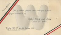Anzeige 1916 zur Geburt von Hans-Oskar Sietz