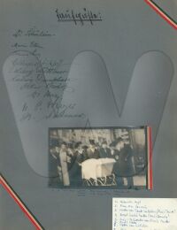 Taufe 1916 Album-Seite mit Taufgaesten