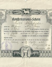 Konfirmations-Schein Kurt Schönfelder 1922-09-17.