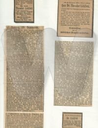 Zeitungsartikel Nachruf 1898 zum Tode von Dr.Theodor Lickfett